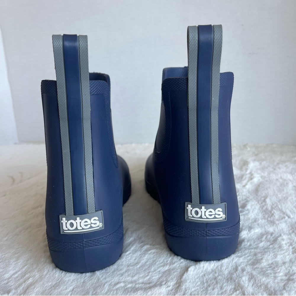 Women’s Chelsea Ankle Rain Boots Blue Navy Size 6 - Picture 5 of 13